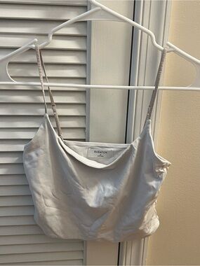 Babaton White Satin Cowl Neck Camisole